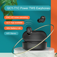 QCY T1C Power TWS Bluetooth V5.0 słuchawki 3D Stereo sport bezprzewodowe słuchawki z podwójny mikrofon 2